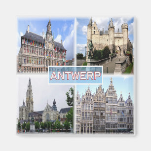 Rif. BE Antwerpen, Stadhuis, Het Steen, Koelkast Magneet