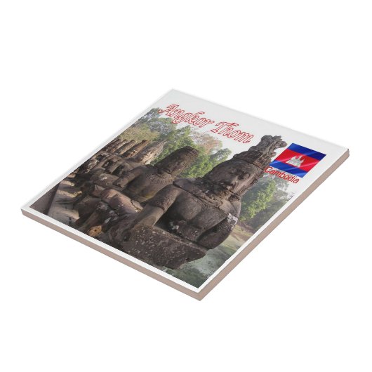 Rif. KH Cambodia, Angkor Thom Tegeltje (Zijkant)