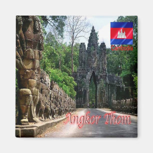 Rif. KH Cambodja, Angkor Thom, Zuidpoort, Koelkast Magneet