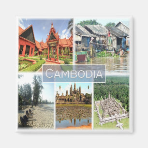 Rif. KH *Cambodja, Angkor Wat, Phonom Penh, koelka Magneet