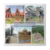 Rif. KH * Cambodja, Angkor Wat, Phonom Penh Tegeltje (Voorkant)