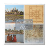 Rif. KH * Cambodja, Angkor Wat, Tegeltje (Voorkant)