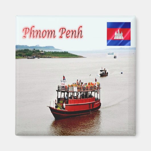 Rif. KH Cambodja, Phnom Penh, koelkast Magneet (Voorkant)