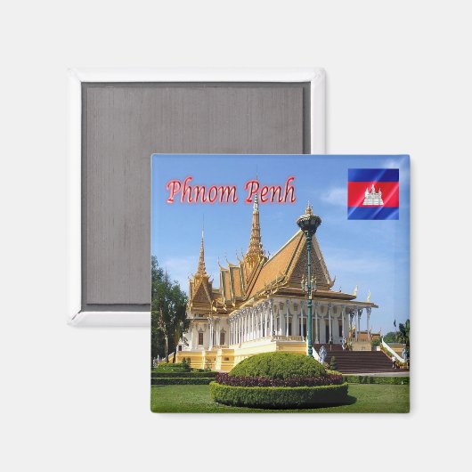 Rif. KH Cambodja, Phnom Penh, Koninklijke Plaats Magneet (Voorkant / Achterkant)