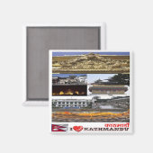 Rif. NP Nepal, Kathmandu, ik hou van, Magneet (Voorkant / Achterkant)