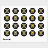 Rife Expert USMC Zwart Ronde Sticker (Vel)