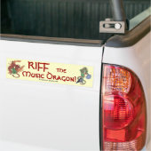 Riff de muziekdraak bumpersticker (Op Truck)