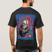 Riff of Rebellion: Skull Rocking the Strings is he T-shirt (Achterkant)