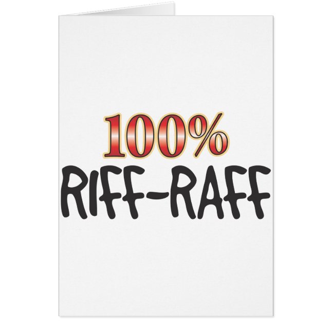 Riff-Raff 100 % (Voorkant)