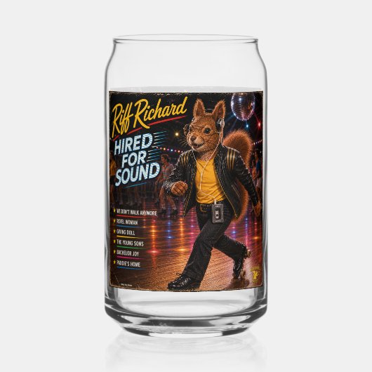 Riff Richard: een Parodie Blikvorm Glas (Voorkant)