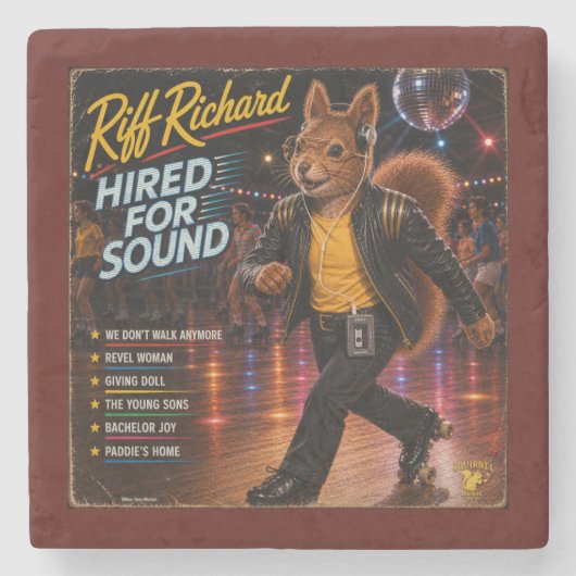 Riff Richard: een Parodie Stenen Onderzetter (Voorkant)