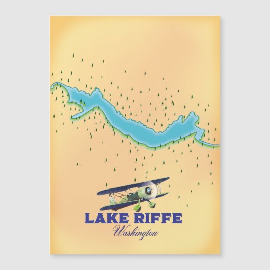 Riffe Lake Washington kaart (Voorkant)