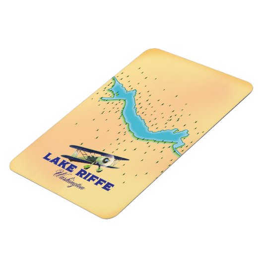 Riffe Lake Washington kaart Magneet (Linkerzijde)