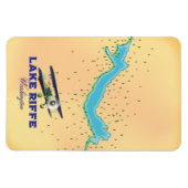 Riffe Lake Washington kaart Magneet (Horizontaal)