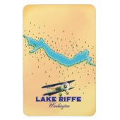 Riffe Lake Washington kaart Magneet (Verticaal)