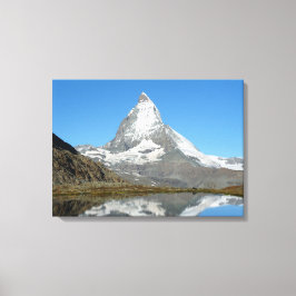 Riffelsee en Matterhorn Canvas Afdruk