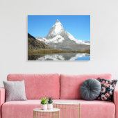 Riffelsee en Matterhorn Canvas Afdruk (Insitu (Woonkamer))