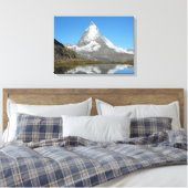 Riffelsee en Matterhorn Canvas Afdruk (Insitu (Slaapkamer))