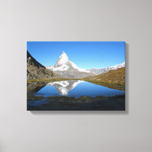 Riffelsee Matterhorn-reflectie Canvas Afdruk
