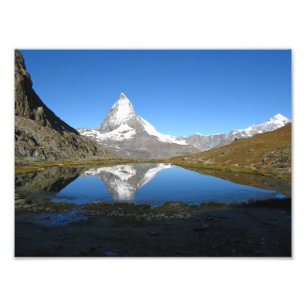 Riffelsee Matterhorn reflectiefotopapier Foto Afdruk