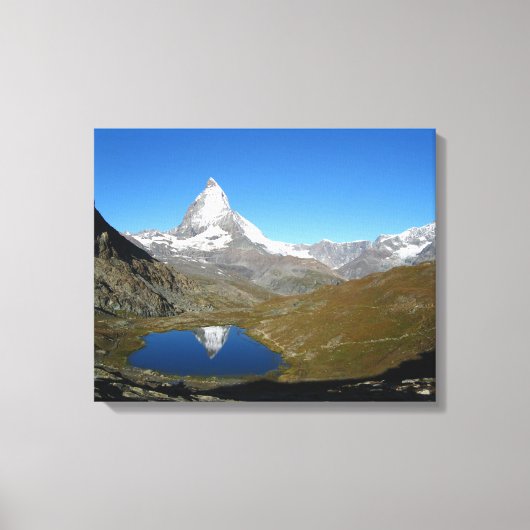 Riffelsee Matterhorn Reflection Canvas Afdruk (Voorkant)