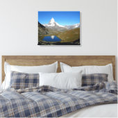 Riffelsee Matterhorn Reflection Canvas Afdruk (Insitu (Slaapkamer))