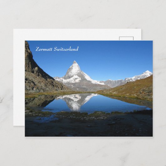 Riffelsee Matterhorn Zermatt Swiss Alps Briefkaart (Voorkant / Achterkant)