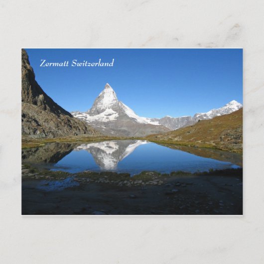Riffelsee Matterhorn Zermatt Swiss Alps Briefkaart (Voorkant)