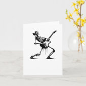 Riffs From Beyond Skeleton Gitarist in Graffiti S Kaart (Gele Bloem)