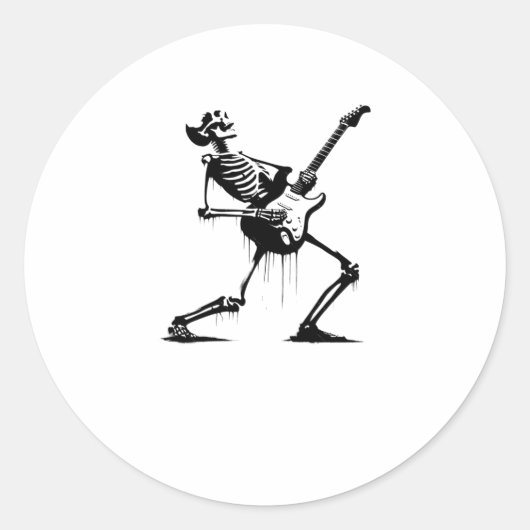Riffs van Beyond Skeleton gitarist in Graffiti's Ronde Sticker (Voorkant)