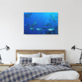 Rifhaai verpakt Canvas Afdruk (Insitu (Slaapkamer))