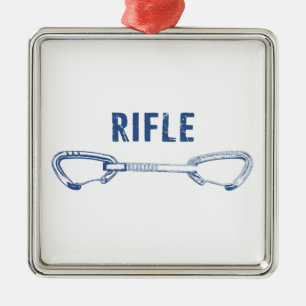Rifle Colorado Rock Climate Quickdraw Metalen Ornament