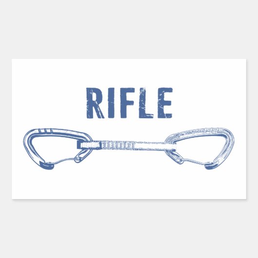 Rifle Colorado Rock Climate Quickdraw Rechthoekige Sticker (Voorkant)