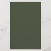 Rifle Green Solid Color Briefpapier (Voorkant)