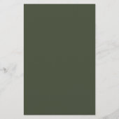 Rifle Green Solid Color Briefpapier (Achterkant)