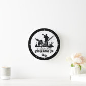 Rifle Hunting Dog Quote Modern Ronde Klok (Huis)