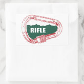 Rifle klimmer Carabiner Rechthoekige Sticker (Tas)