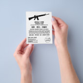 Rifle Silhouette, Gunsmith, Gunstore Adverteren Flyer (Hand)