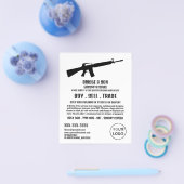 Rifle Silhouette, Gunsmith, Gunstore Adverteren Flyer (Enkel)