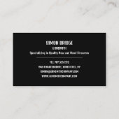 Rifle Silhouette, Gunsmith, Gunstore Visitekaartje (Achterkant)