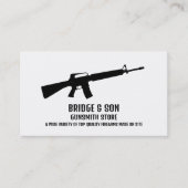 Rifle Silhouette, Gunsmith, Gunstore Visitekaartje (Voorkant)