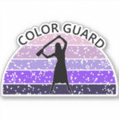 Rifle van de kleurenGarde - purples Sticker (Voorkant)