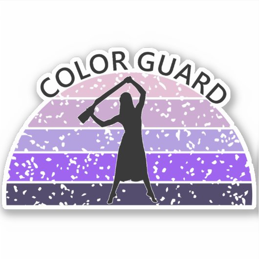 Rifle van de kleurenGarde - purples Sticker (Voorkant)