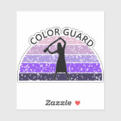 Rifle van de kleurenGarde - purples Sticker (Vel)
