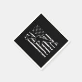 Rifle Weapon American Flag Servet (Hoek)