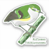 Rifleman tititiponamu NZ vogel Sticker (Voorkant)