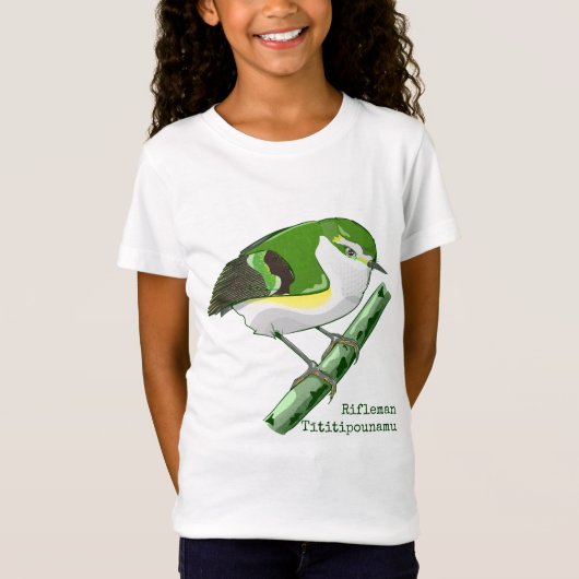 Rifleman tititiponamu NZ vogel T-shirt (Voorkant)