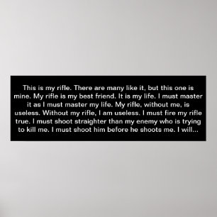Rifleman's Creed Poster