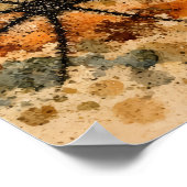 Rifleven Granulair Aquarel Kunst Poster (Hoek)