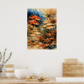 Rifleven Granulair Aquarel Kunst Poster (Keuken)